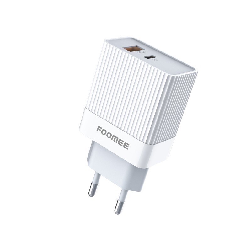 A - Foomee CQ20 Dual Port Charger QC 3.0 &amp; PD 18W