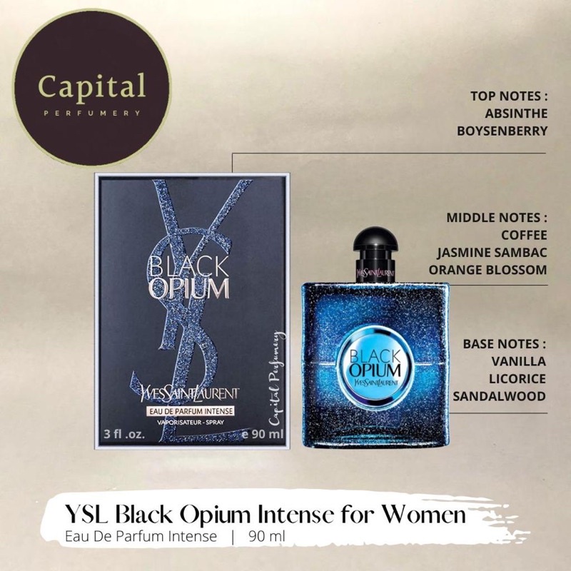 YSL Black Opium Eau De Parfum Intense For Women 90 ml