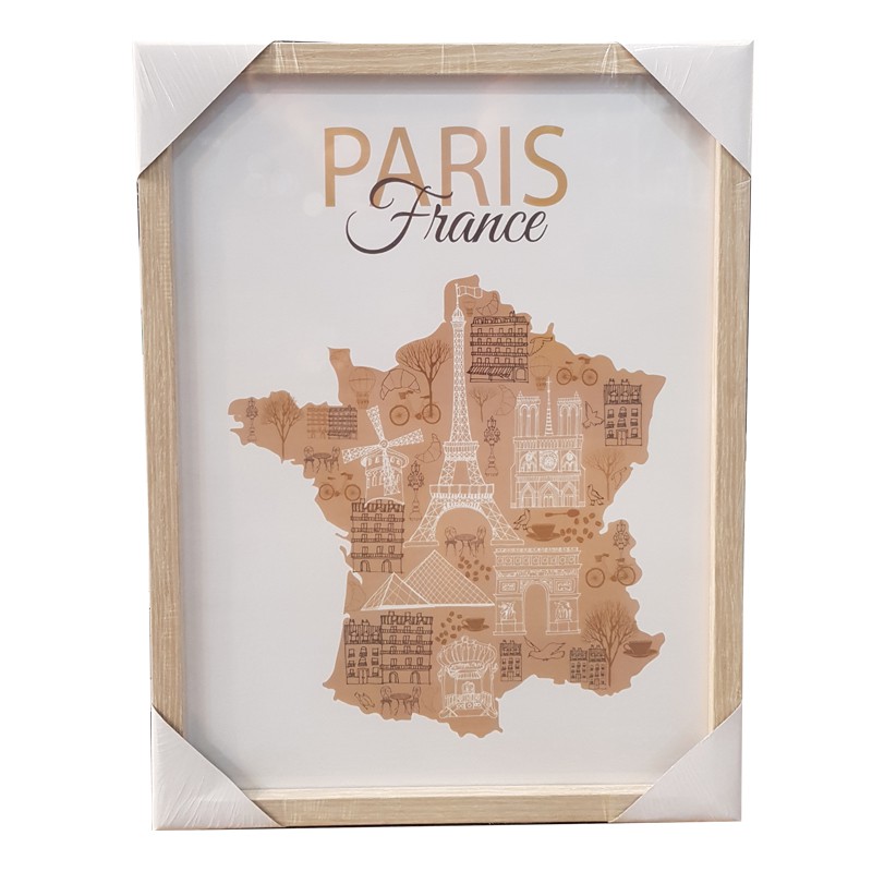 

JYSK Hiasan Dinding Wall Decoration 27X35CM France MDF Frame