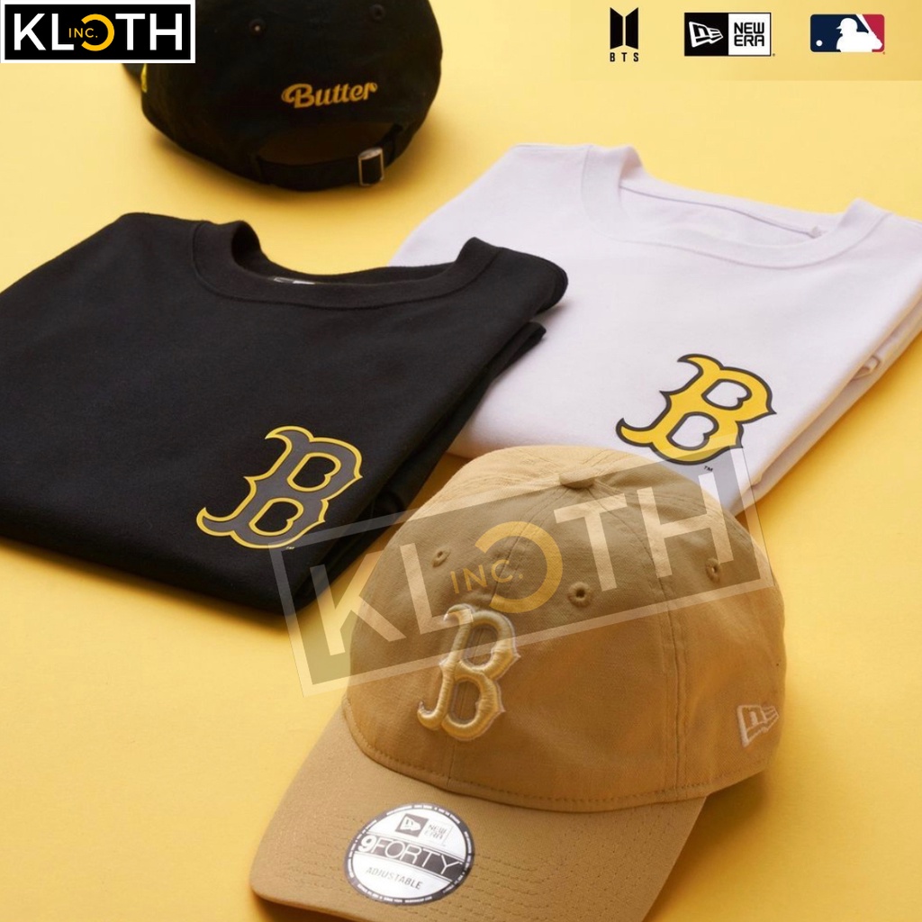 [BTS] Kaos BTS x New Era x MLB Butter Cotton 24s Premium Bisa Upgrade Lengan Panjang