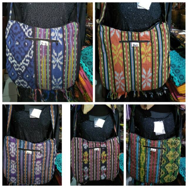 Tas slempang tenun bali