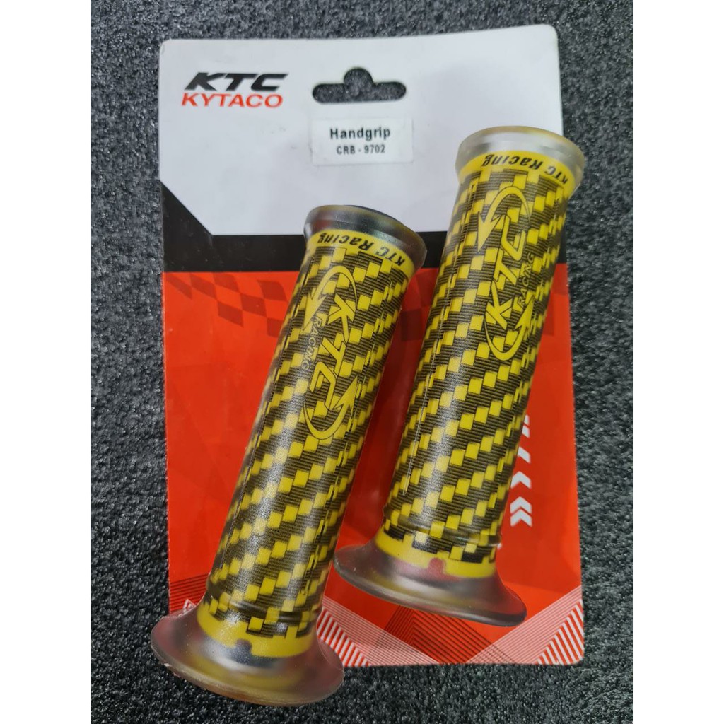 HANFAT HANDPAD HANDGRIP HAND GRIP UNIVERSAL MOTOR CARBON Yellow KTC KYTACO Original Taiwan