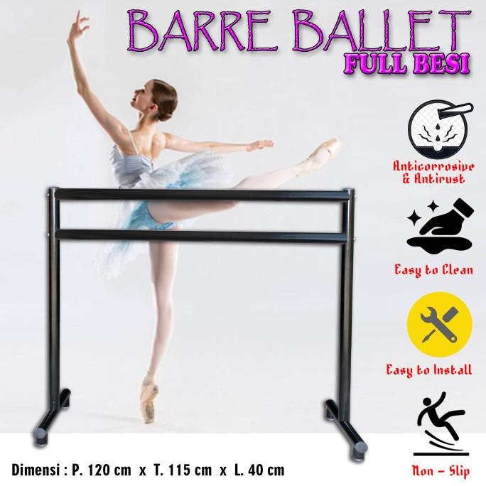 BARRE BALLET PORTABLE ADJUSTABLE BAR BALLET - FULL BLACK