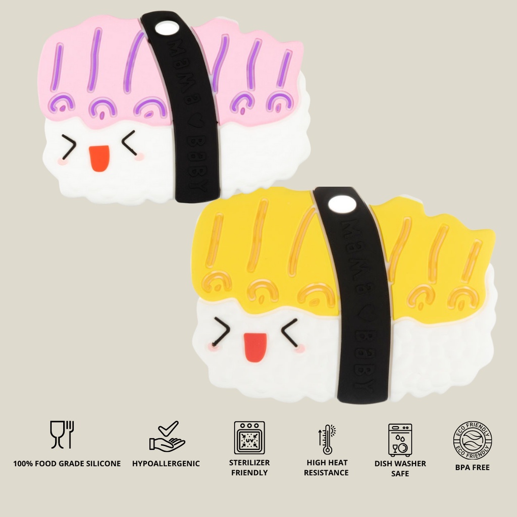 SILICONE BABY TEETHER TAMAGO SUSHI