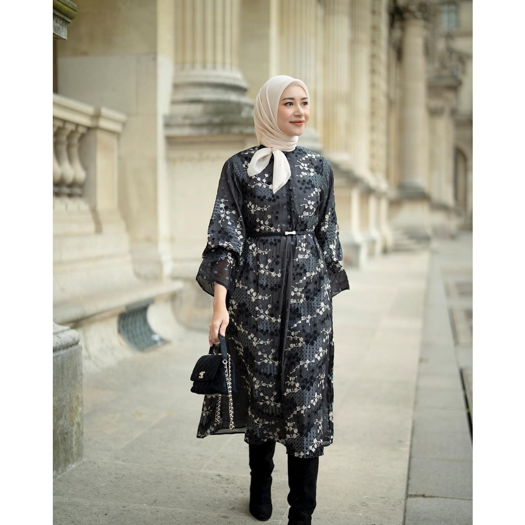 CHARLOTTE TUNIC TUNIK AZURE L HEAVEN LIGHTS HL READYSTOCK FREEBOOK
