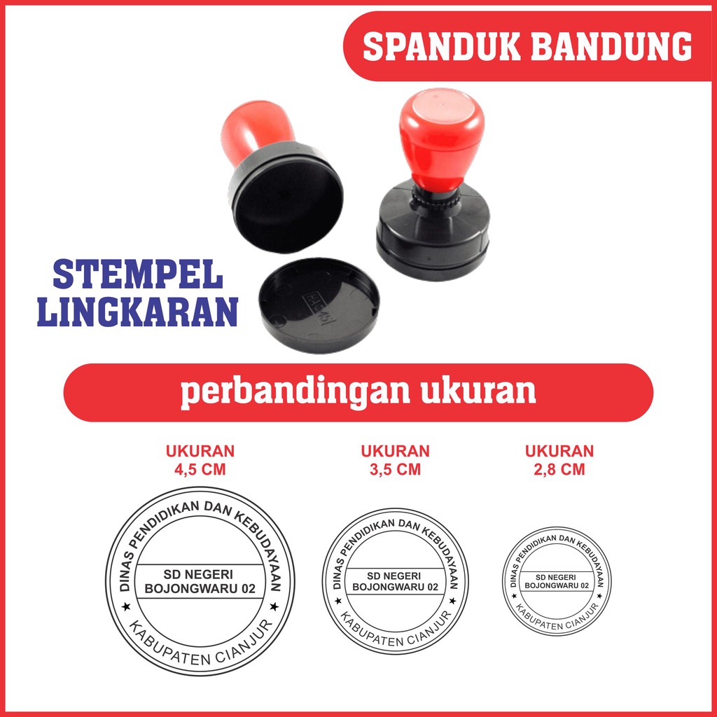 

stempel instansi / stempel sekolah / stempel kantor desa / stempel bentuk bulat /stempel flash