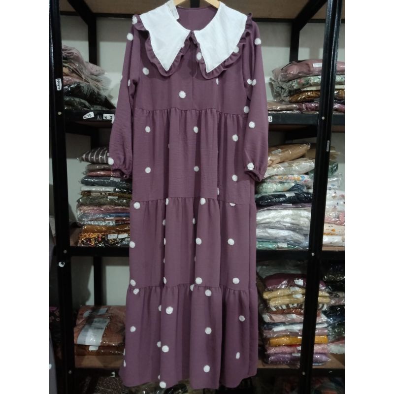 Miudis Gamis Pompom Bulat Termurah