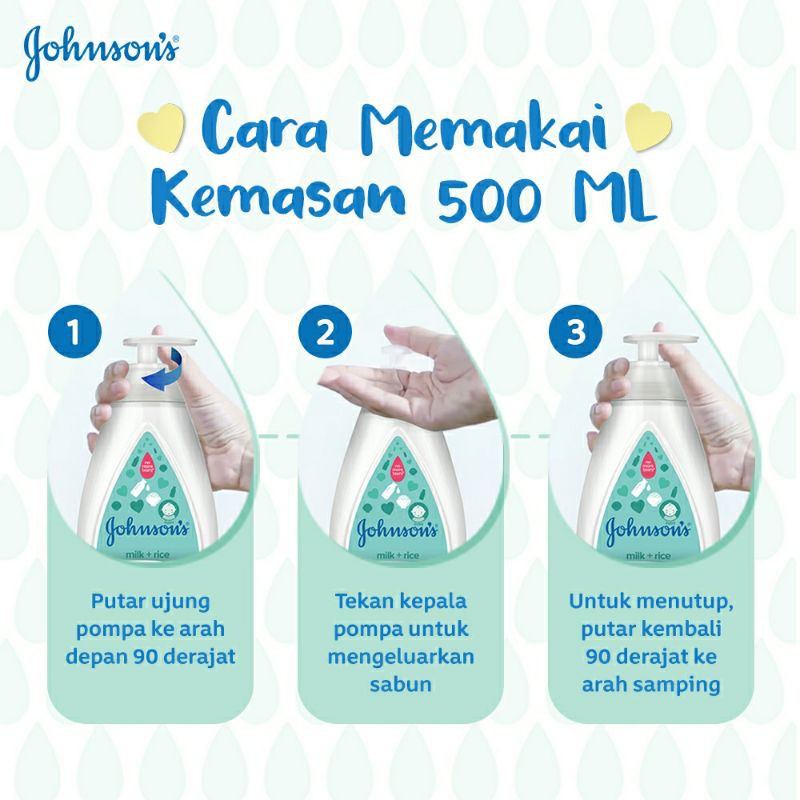 Johnson’s Bath Milk+Rice Pump 500 ml