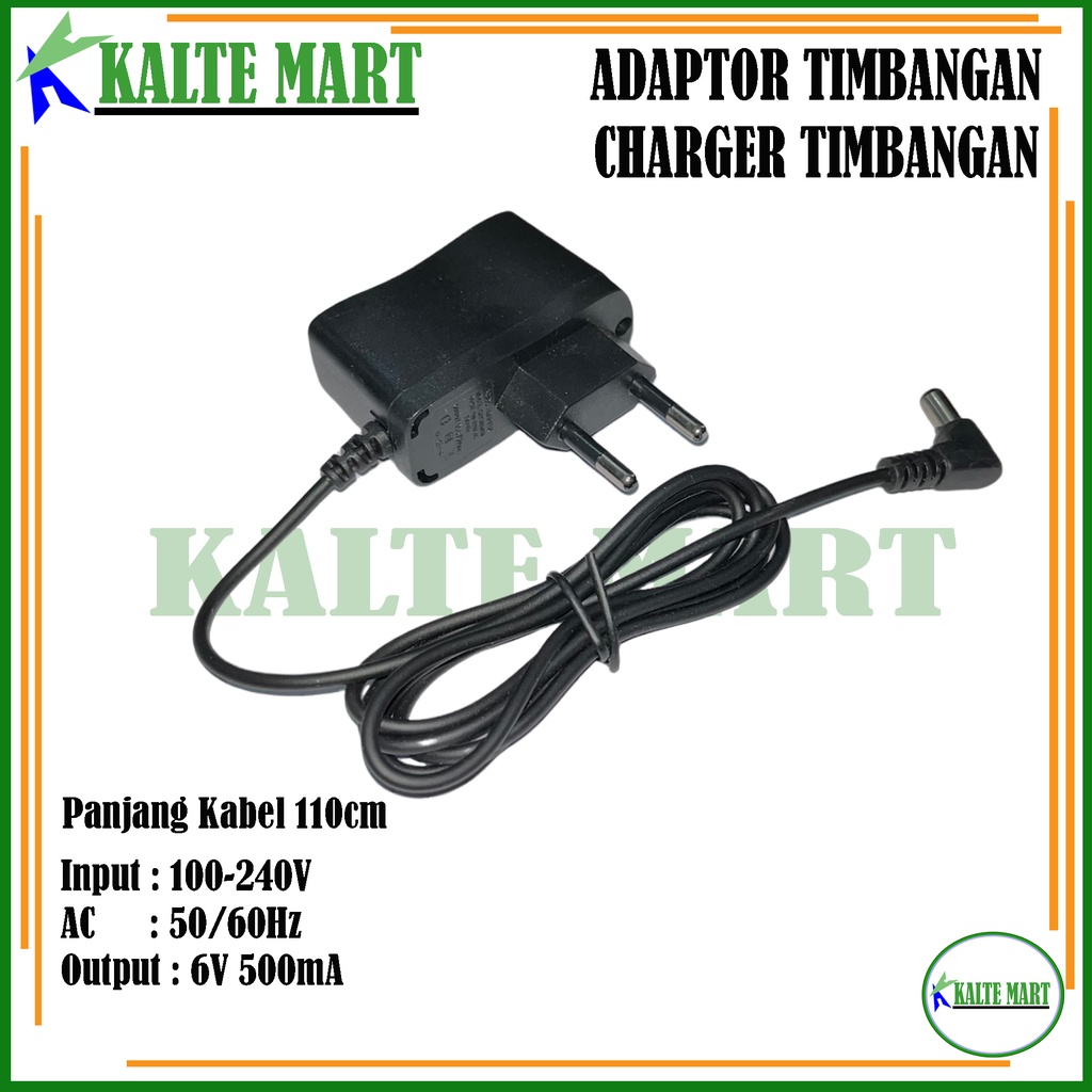 Charger Timbangan Adaptor 6V 500ma Adaptor Timbangan Digital 6V 500mA