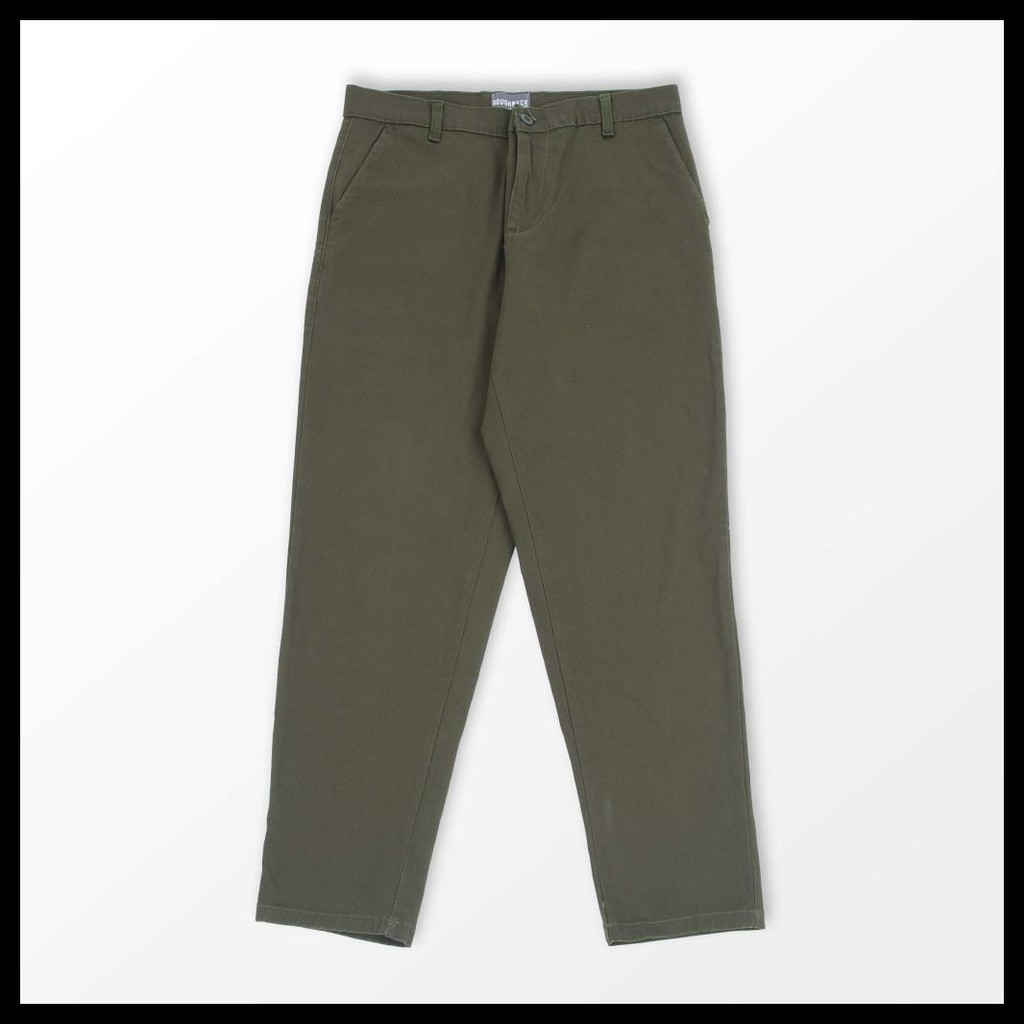{BISA COD} Roughneck AP006 Olive Plain Ankle Pants TERBARU Kode 1126