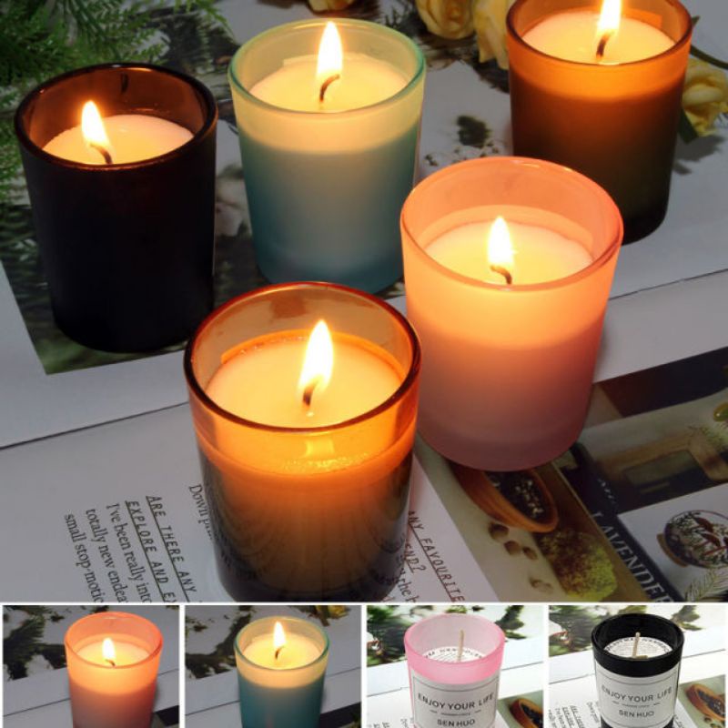 [MURAH] lilin aromaterapi Scented Candle Tanpa Asap Nuansa Romantis 160g ORIGINAL