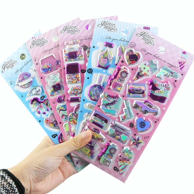 J3 - Stiker sequin shake nice sticker glitter magic