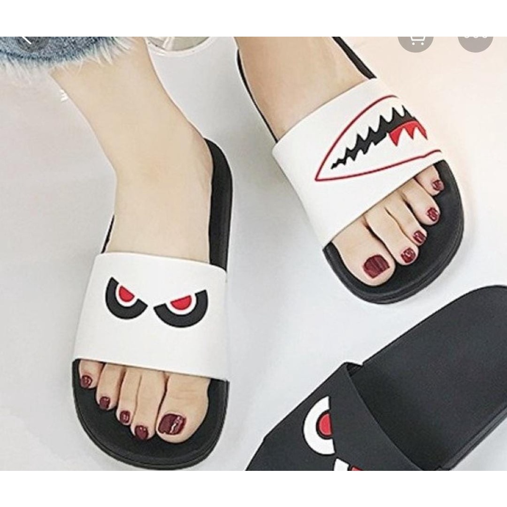 SANDAL SLIP KARET UNISEX PRIA WANITA MOTIF MONSTER (group)