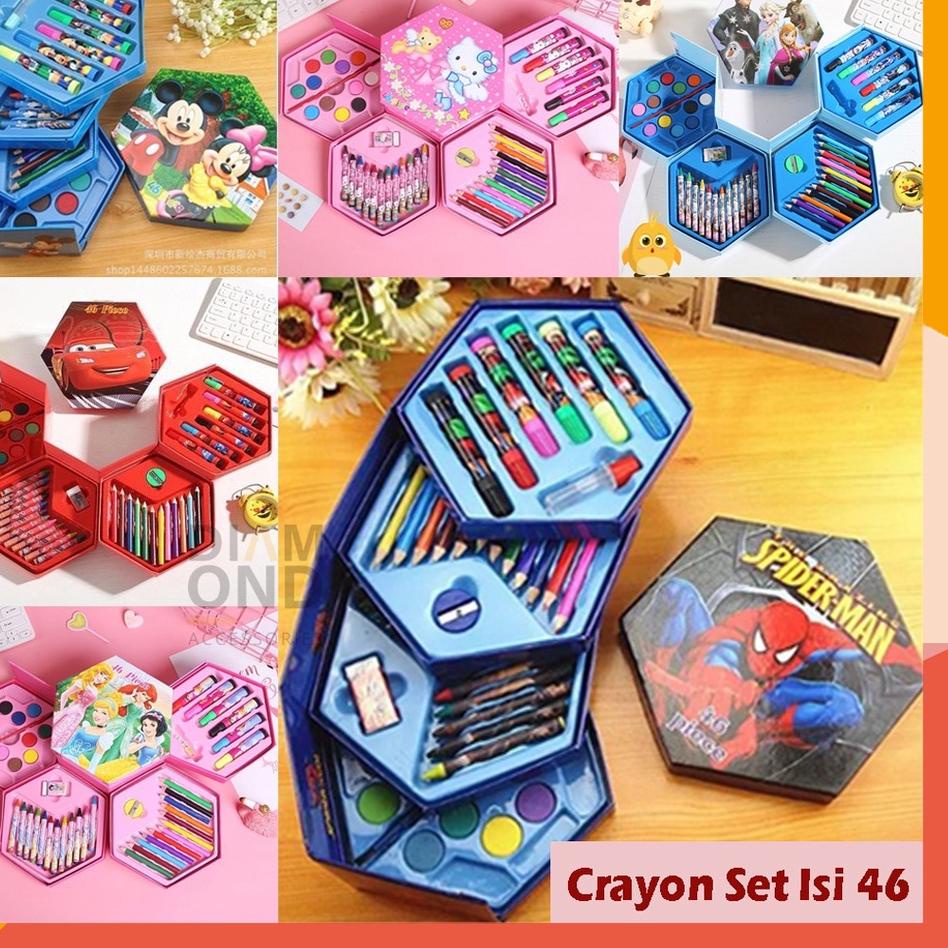 

Borong Buruan CRAYON SET ISI 46 PCS 4 IN 1 / CRAYON 46 SET PENSIL WARNA ALAT LUKIS 4 IN 1 LENGKAP / CRAYON SET BOX 4 IN 1
