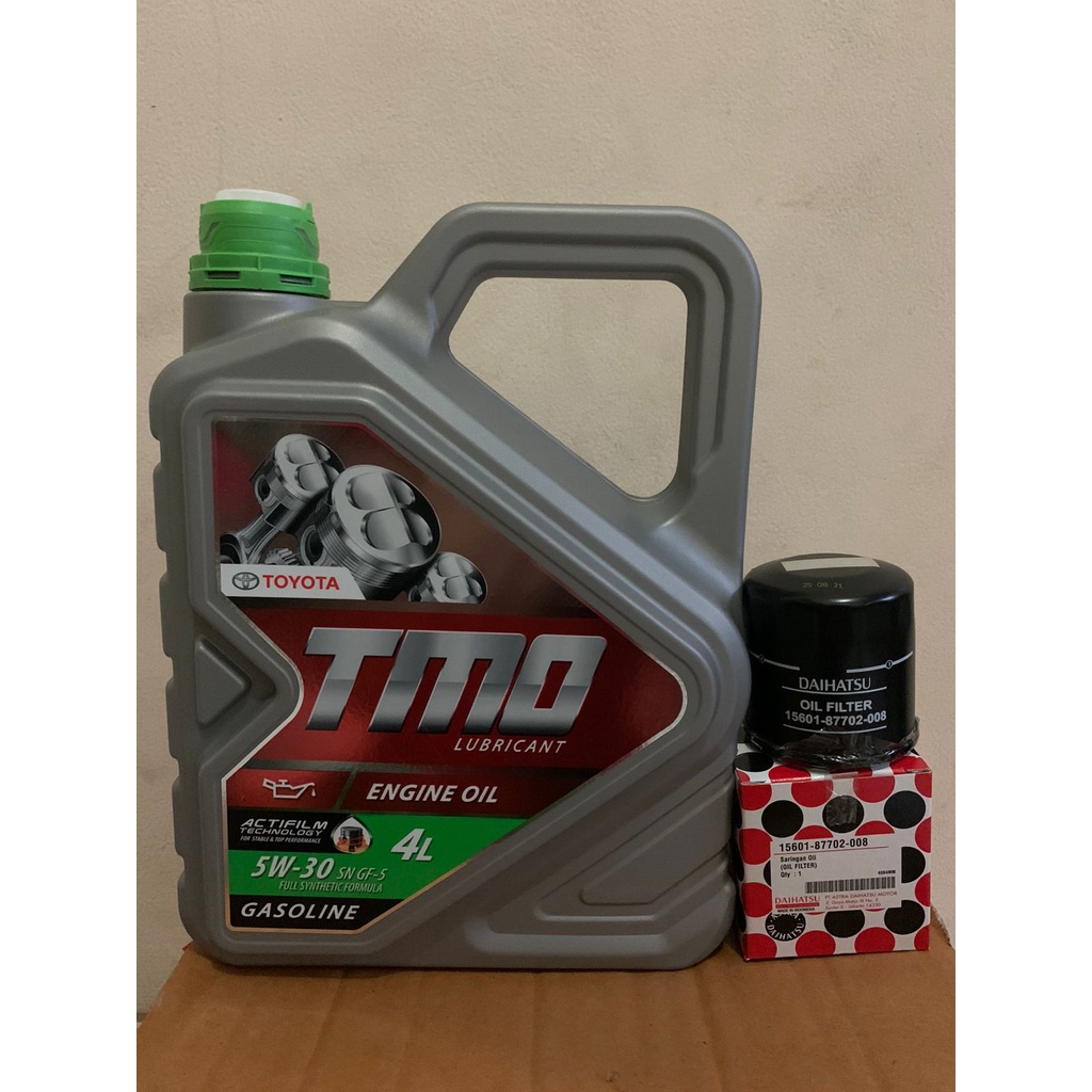 Paket Oli TMO 5w-30 4 Liter + Filter Oli Avanza Xenia Rush Terios ORIGINAL