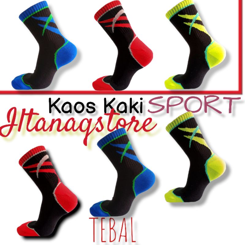 Kaos Kaki Sport PE TERRY  Tebal Dan Empuk/Kaos Kaki Sepeda/Kaos Kaki Olahraga/Kaos Kaki Badminton