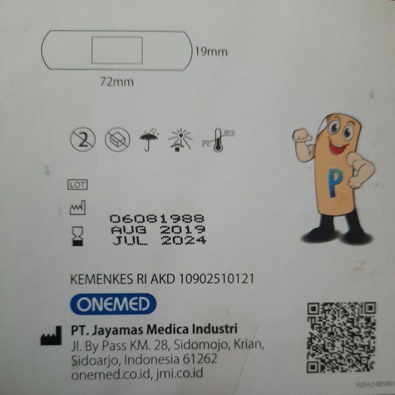 Plester Penutup Luka Plesterin bulat dan panjang WP Anti Air Onemed isi 5 10 dst