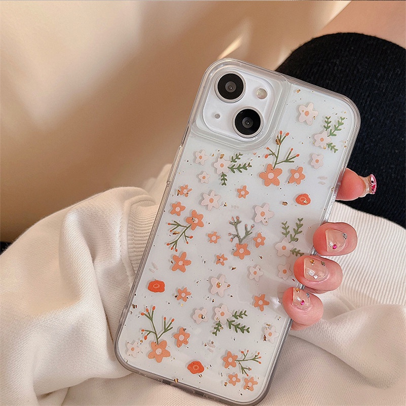 Soft Case Silikon Motif Bunga Untuk OPPO A17 A17K A77 A77s A57 A16k A16 A16s A15 A15s A78 A54 A74 A94 A93 A95 A76 A96 A3s A5s A5 A9 A92 A52 Reno 7 6 5 Pro Reno 8Z 7Z 6Z 5Z 5F 4F A53 A33 A31 A12 F11 F9 Pro High Quality Lovely Small Floral Clear Phone Case