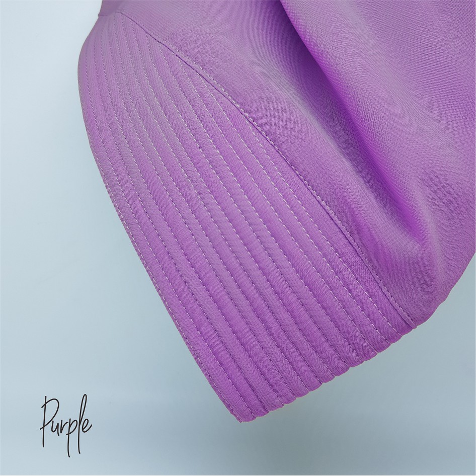 SALE Hijab Khimar raudah kancing 2 l0ayer / Jilbab kancing-PURPLE