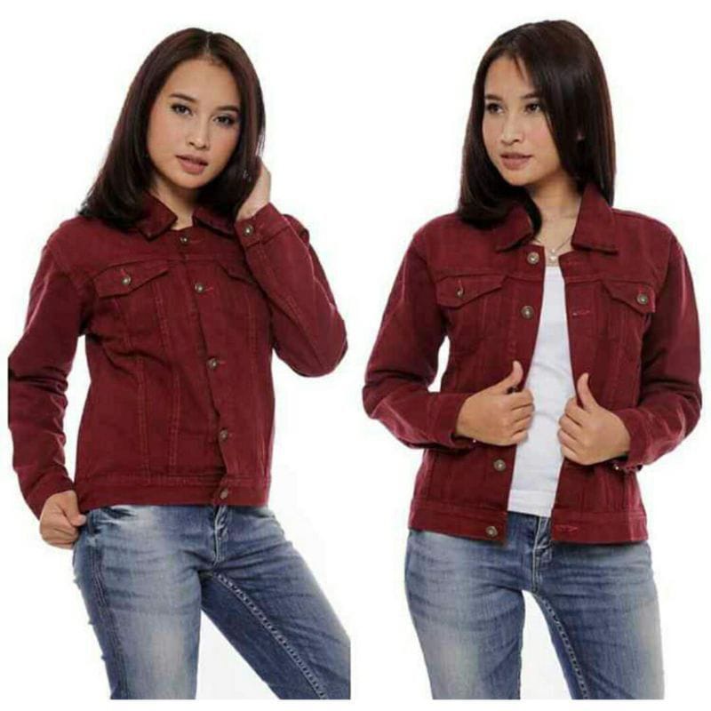 Jaket Crop Biondy Putih dan Mint I Jaket Jeans Trendy Korean Murah Premium