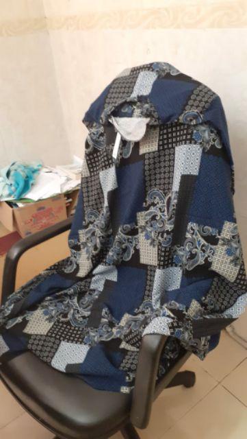 Yk Shop Clok 4 Meter Set Gamis Monalisa Motif Batik Coklat