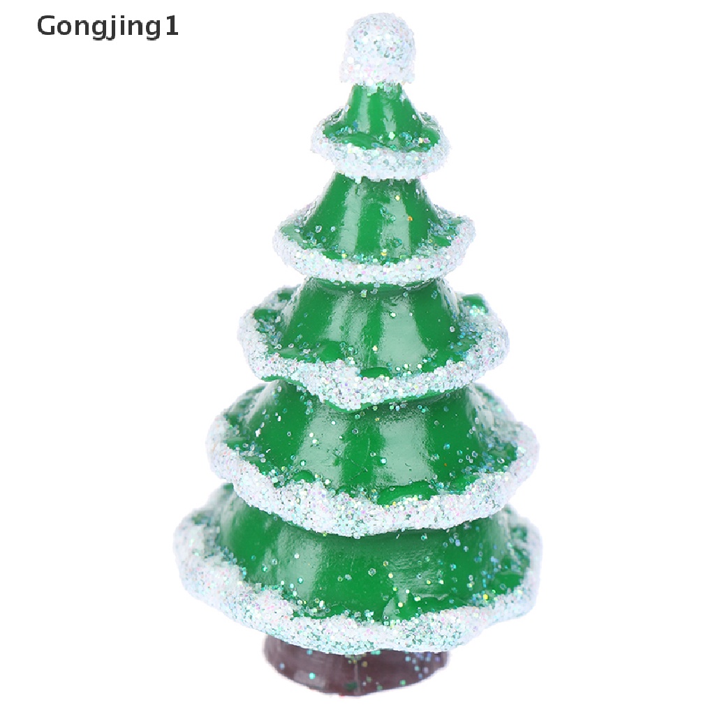 Gongjing1 Miniatur Pohon Natal Bahan Resin Untuk Dekorasi Taman