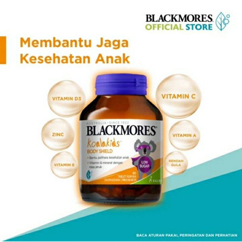 EXP NOVEMBER 2024 ORI Blackmores Koala Kids Body Shield 60 Tablet
