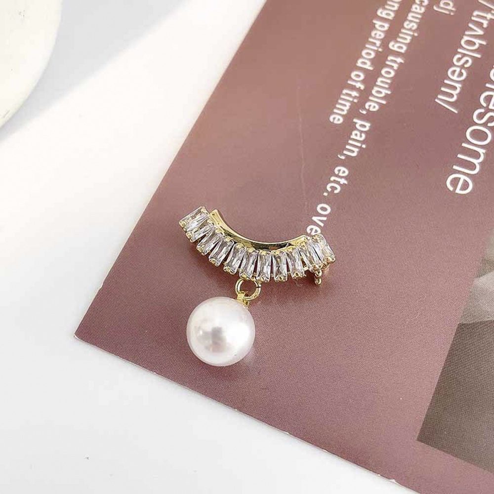 【COD Tangding】Bros Pin Mutiara Zircon Untuk Aksesoris Wanita