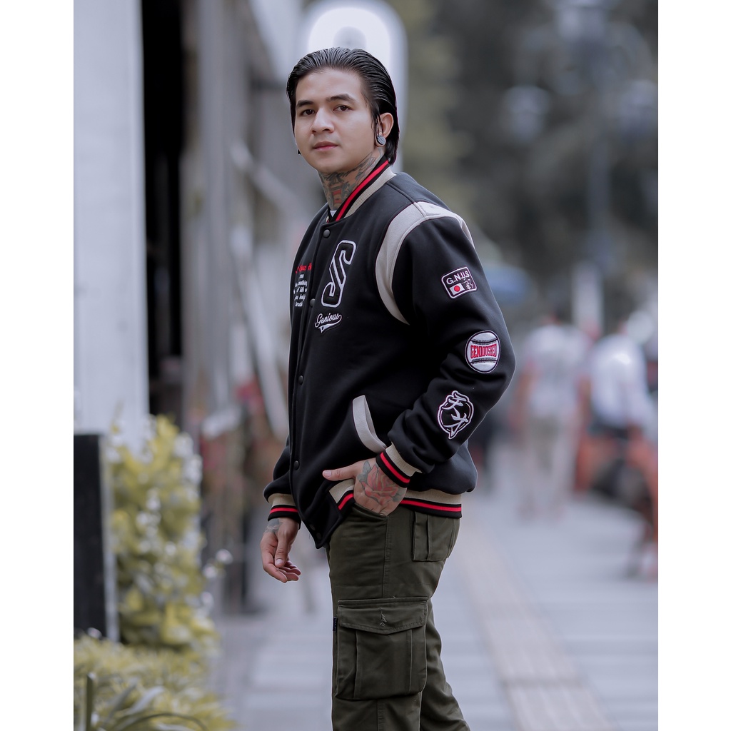Jaket Varsity Baseball Unisex Original Genious