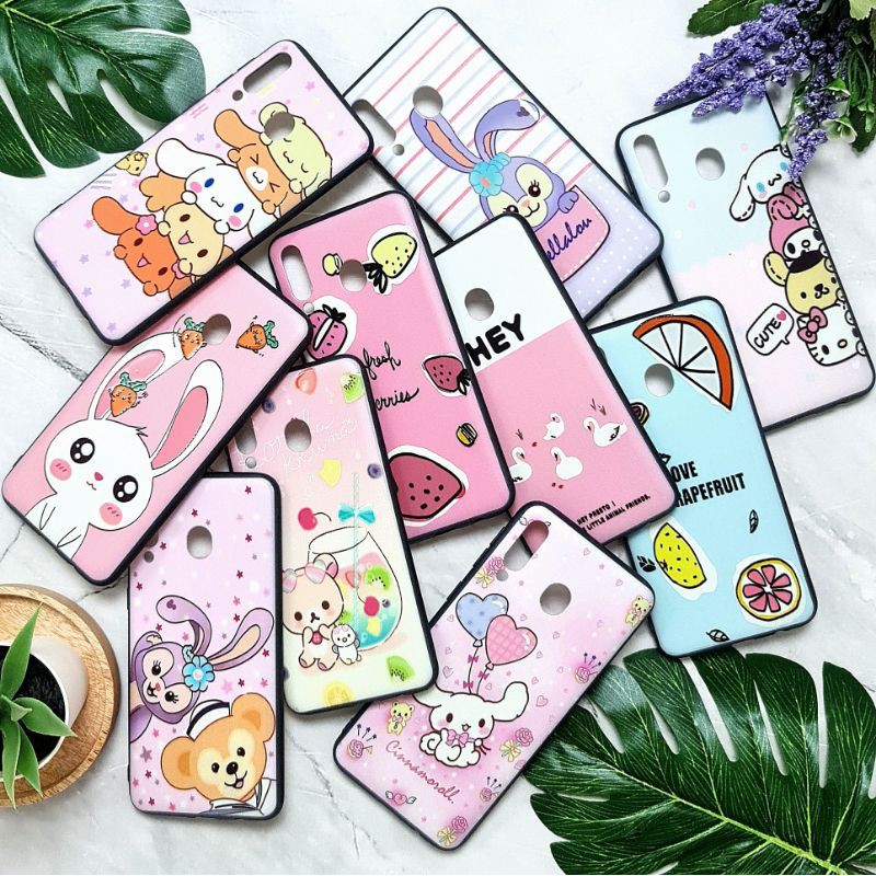 VIVO V15 OPPO A59 / F1S F11 PRO REDMI GO REDMI 7 REDMI NOTE 7 - PINKY CANDY Soft Hard Case Pastel Cartoon