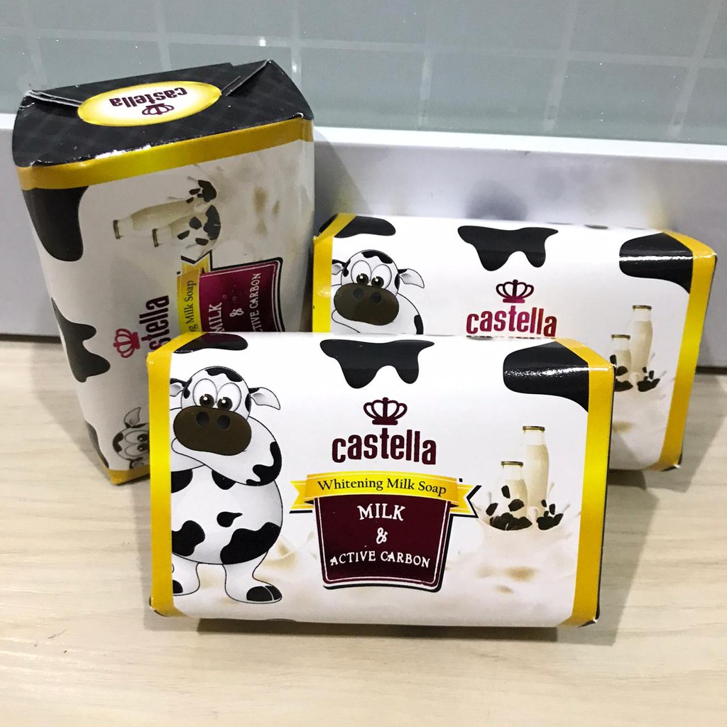 Sabun Castella Milk and Active Carbon Sabun Pewangi Badan Sabun Susu Sabun Batang Sabun Mandi BPOM