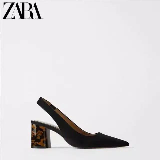 Sepatu ZR-145 Suede Leopard Heels