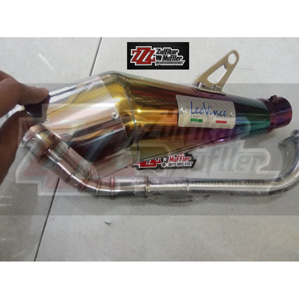 knalpot racing leo vince kobra pelangi untuk nmax, aerox,mio, adv, pcx, vario, beat, scoopy, next