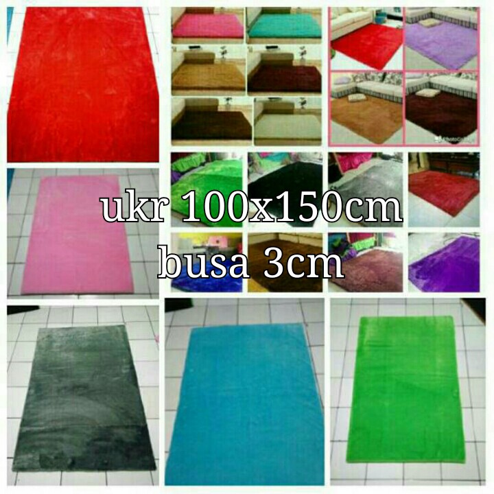 karpet bulu rasfur lapis busa