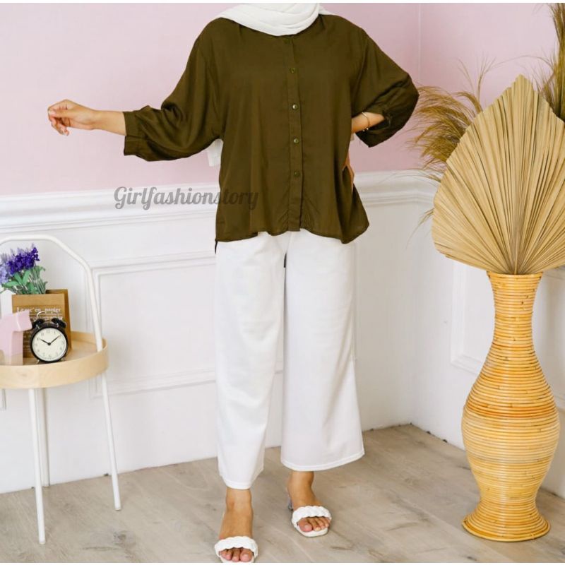 BEFAST - ZFS OOTD Wanita Blouse NICHAN / ZURA RAYON DIAMOND / Blouse Lengan Panjang / Fashion Wanita Remaja Casual / Blouse Polos Formal / Atasan Blouse Wanita Kerja / Terbaru