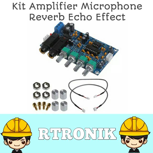 PreAmp Microphone Digital Reverb Echo Effect PT2399 NE5532 XH-M173