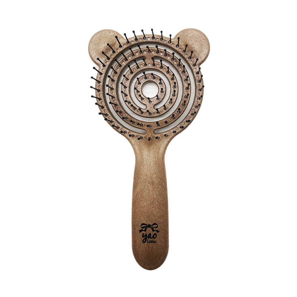 Yao Littles Wood Teddy Kids Hair Brush