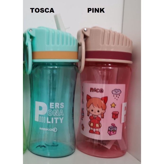 Botol Minum Anak Sedotan 400ml Sticket Lucu