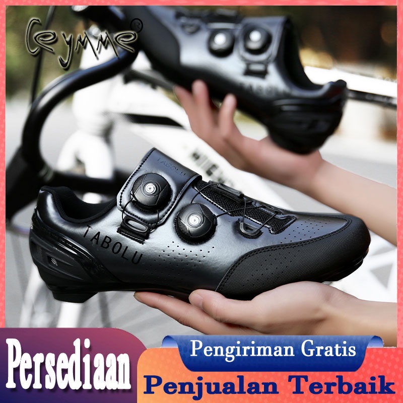 [Tersedia] Sepatu bersepeda sepatu cleat roadbike pria Sepatu Cleat Double Lock Sepeda Roadbike sepa