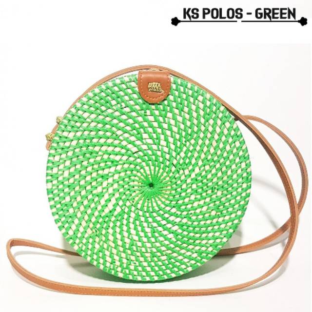 TAS ROTAN  POLOS DIAMETER  20CM KS BALI Shopee Indonesia