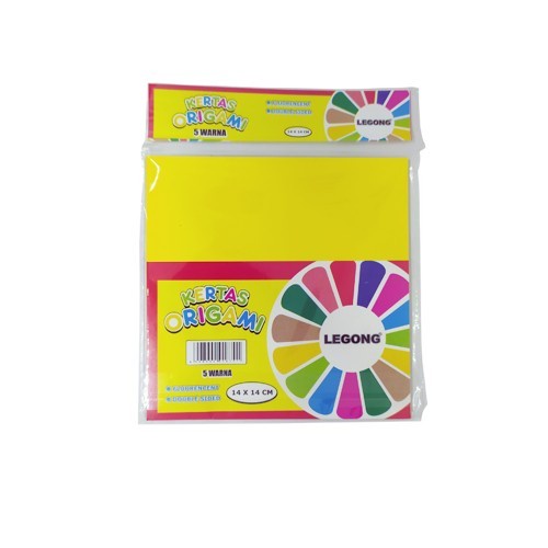 

KERTAS LIPAT ORIGAMI LEGONG 5 COLOUR DF HANGER 14X14