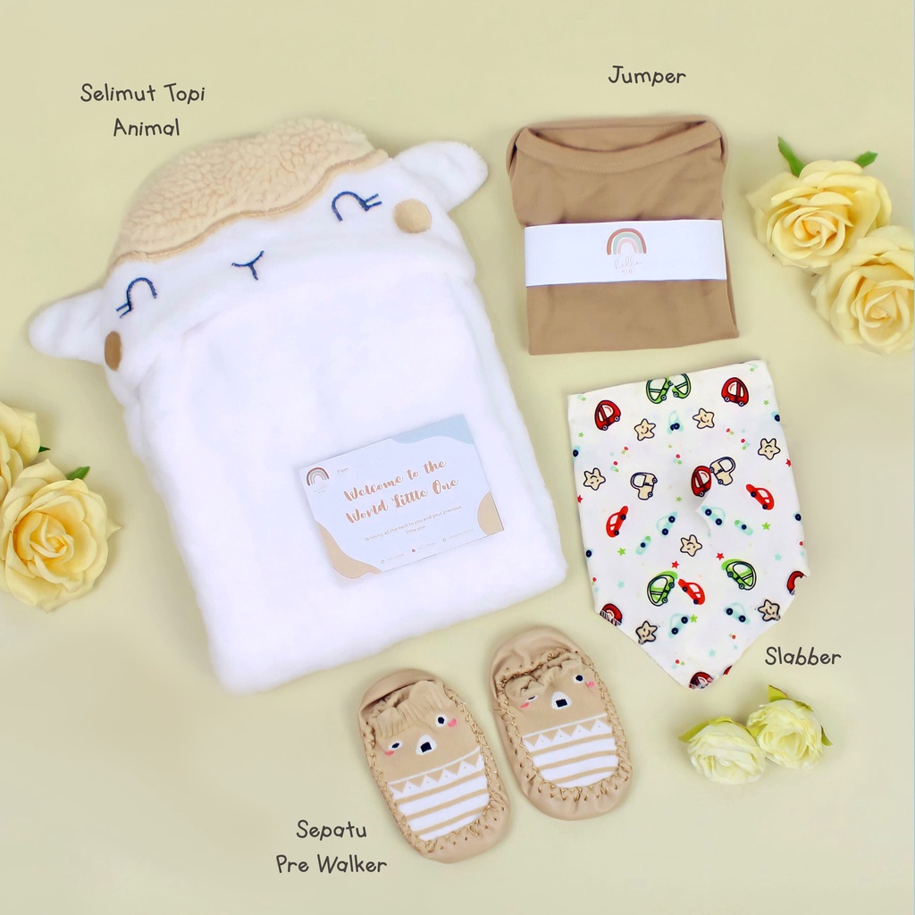 Hellokibi Blanket Set - Baby Hampers New Born / Kado lahiran / Baby Gift / Kado bayi / Hampers Bayi