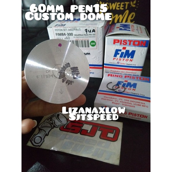 piston fim 60 pen15 mio sporty mentah custom dome racing bore up fim84