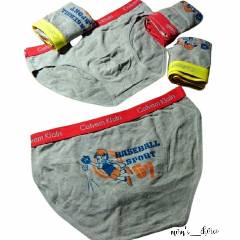 CELANA DALAM IMPORT ANAK LAKI LAKI JUMBO KATUN / sempak anak cowo ABU SPORT 57