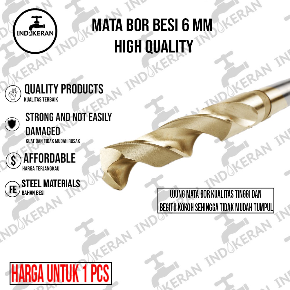 INDOKERAN - Mata Bor Besi - 6 mm - High Quality