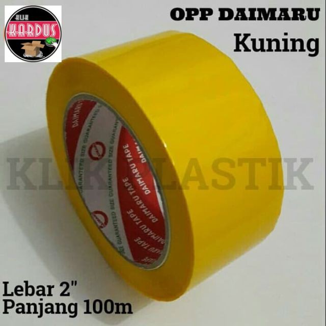 

ISOLASI KUNING 100M/SELOTIP/LAKBAN DAIMARU/OPP/TAPE/LAKBAN POLOS