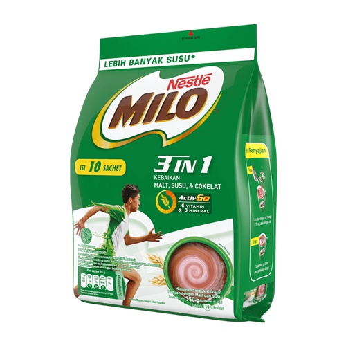 

MILO 3in1 ACTIV-GO Susu Coklat Pouch 10x35g