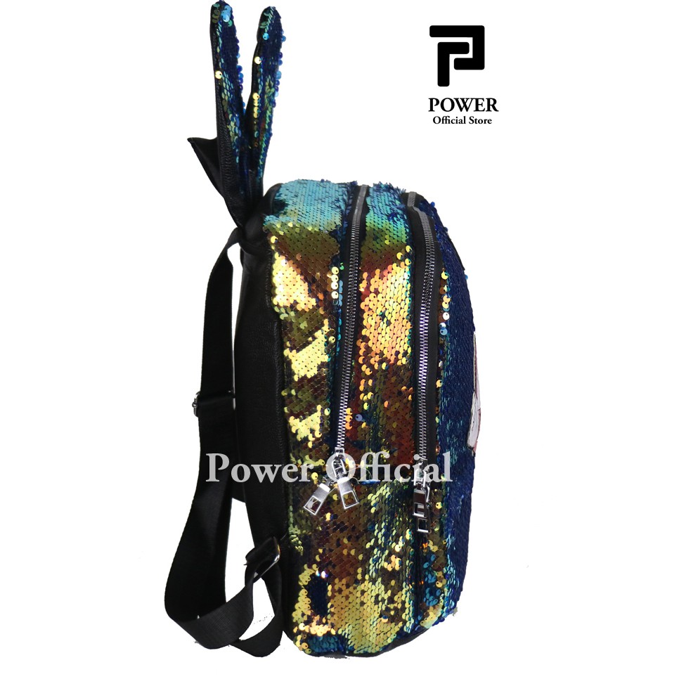 Tas Sekolah TK-SD Anak Perempuan Tas Sequin LOL-Unicorn Mata Lampu Ransel Sekolah Anak Cewek 1422