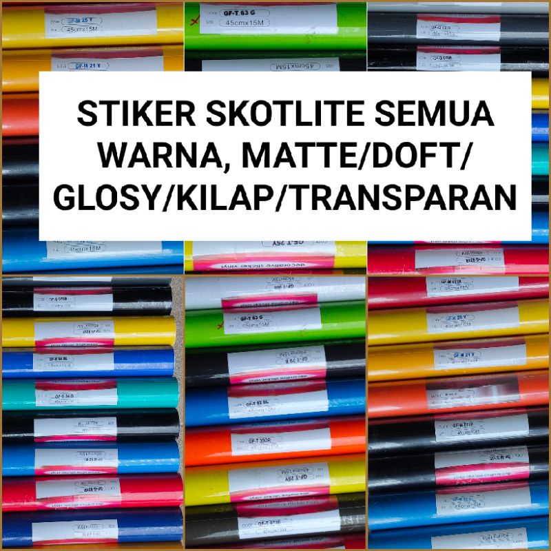 SKOTLITE/STIKER AKUARIUM/STIKER AQUARIUM/STIKER MOTOR  POLOS REDY SEMUA WARNA