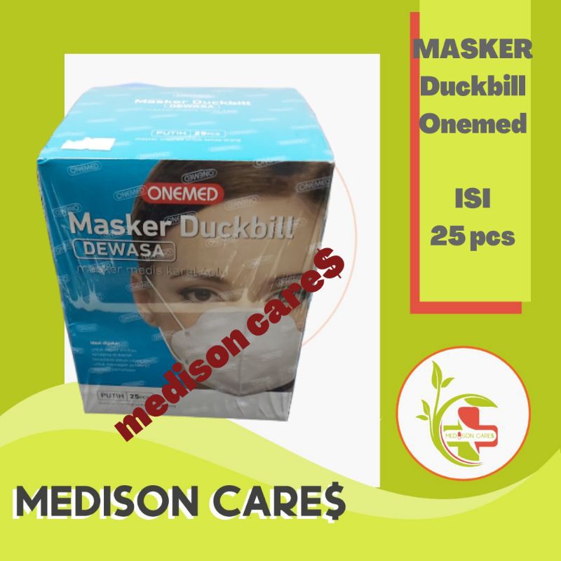 masker medis duckbill ONEMED DEWASA 4PLY | box isi 25